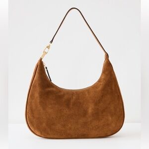 STAUD Tan Suede Hobo Bag